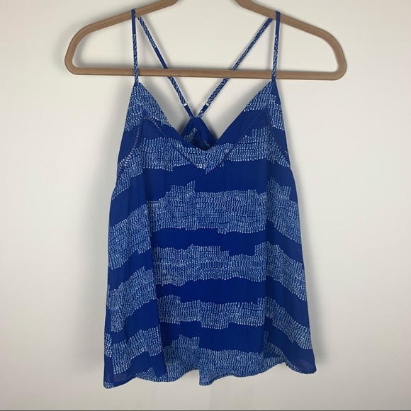 Collective Concepts Tops - Collective Concepts Blue Print Racerback Tank Top